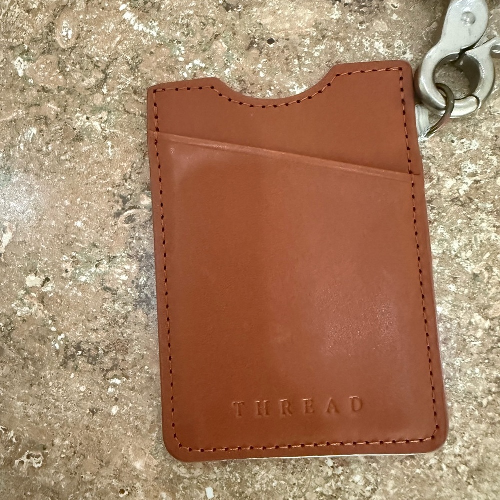 Thread Leather Card Holder & keychain set